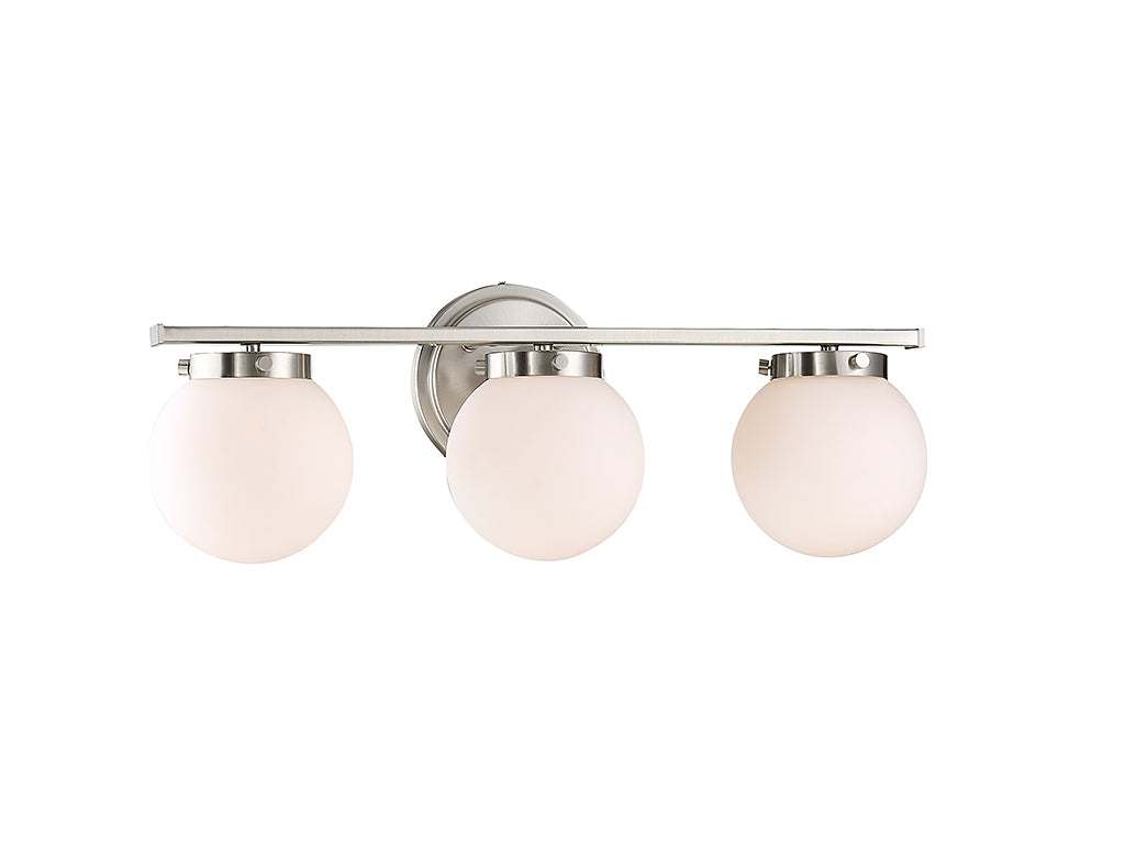Meridian - M80023BN - Three Light Bathroom Vanity Light - Mbath - Brushed Nickel
