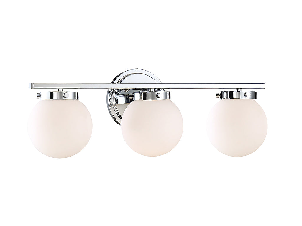 Meridian - M80023CH - Three Light Bathroom Vanity Light - Mbath - Chrome