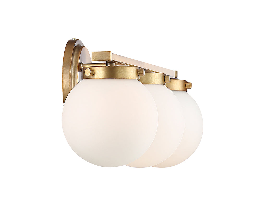 Meridian - M80023NB - Three Light Bathroom Vanity Light - Mbath - Natural Brass