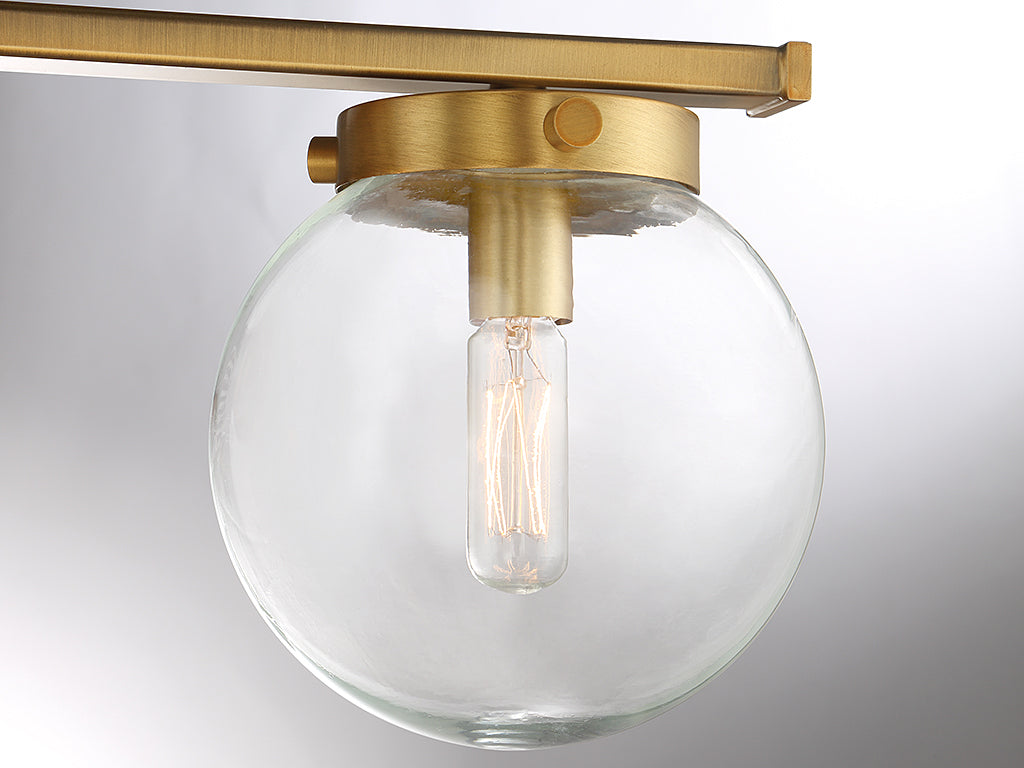 Meridian - M80024NB - Three Light Bathroom Vanity Light - Mbath - Natural Brass