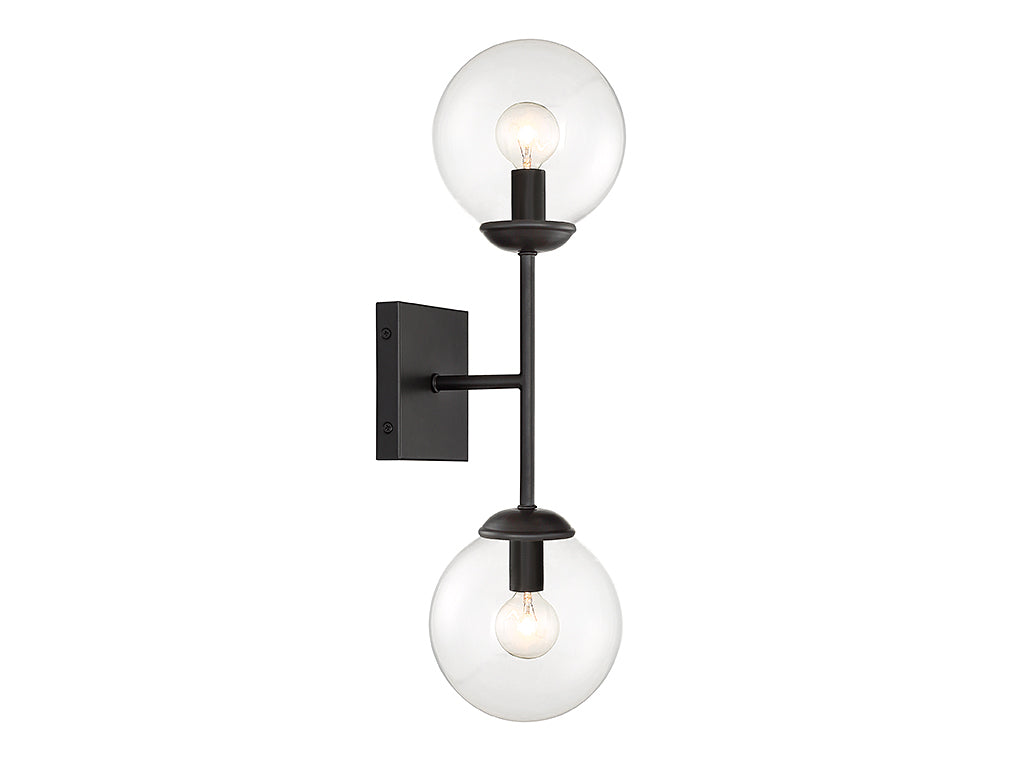 Meridian - M90001-BK - Two Light Wall Sconce - Mscon - Black
