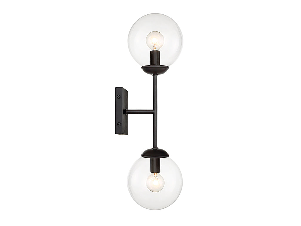 Meridian - M90001-BK - Two Light Wall Sconce - Mscon - Black