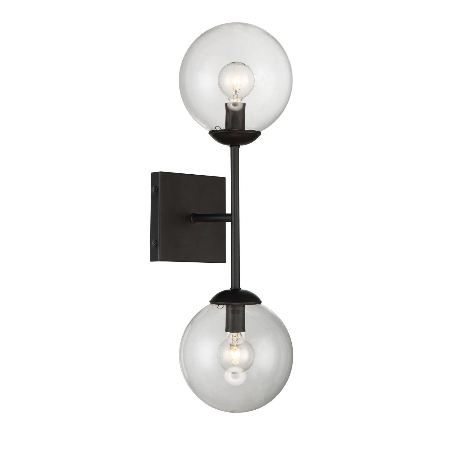 Meridian - M90001-BK - Two Light Wall Sconce - Mscon - Black