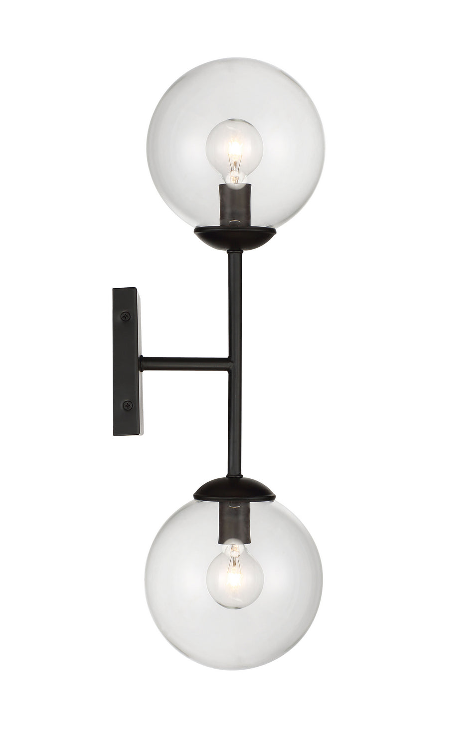 Meridian - M90001-BK - Two Light Wall Sconce - Mscon - Black