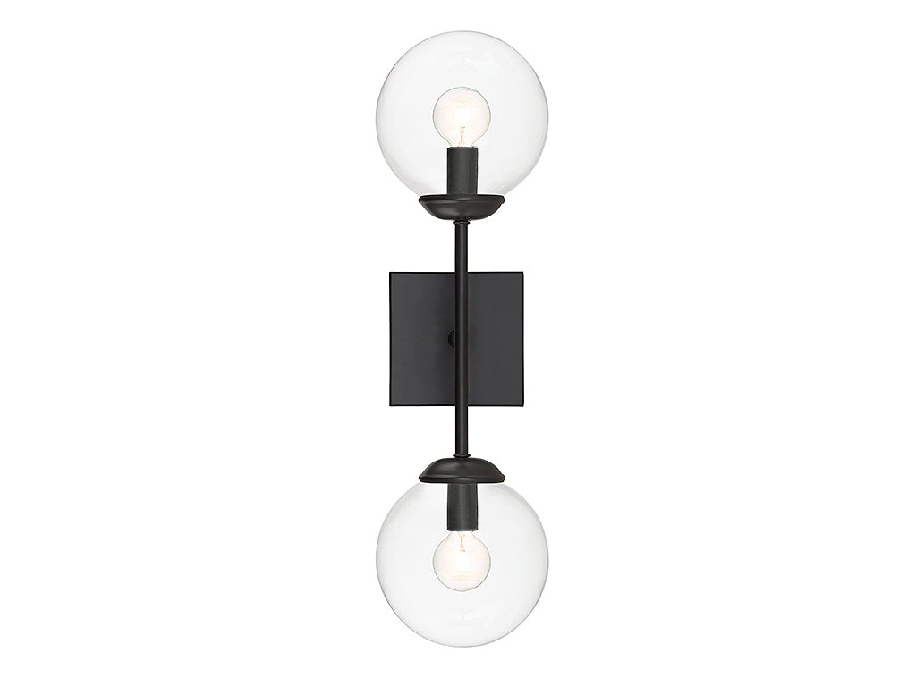 Meridian - M90001-BK - Two Light Wall Sconce - Mscon - Black