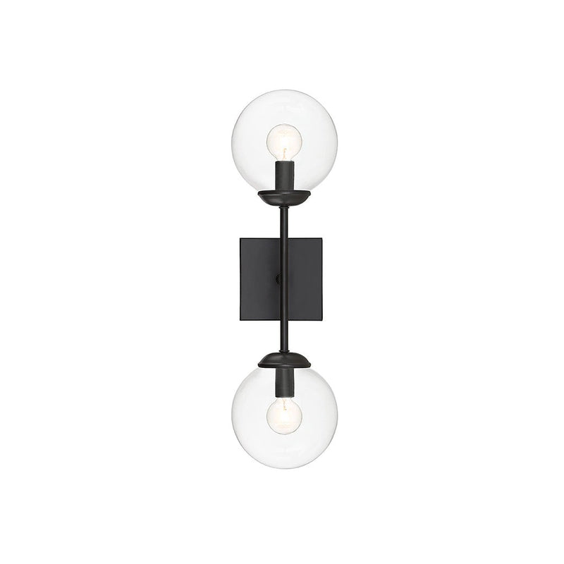 Meridian - M90001-BK - Two Light Wall Sconce - Mscon - Black