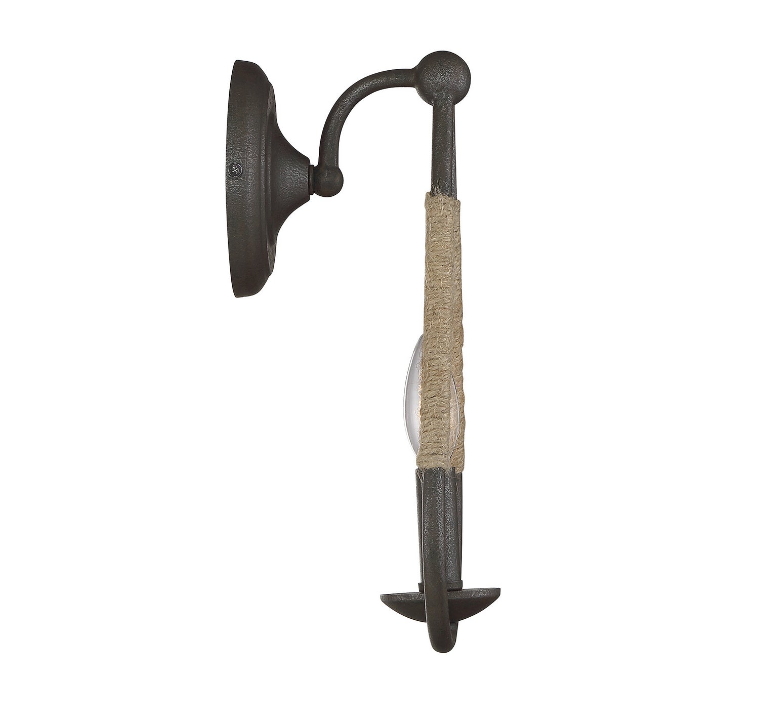 Meridian - M90002RN - One Light Wall Sconce - Mscon - Rusty Nail with Rope
