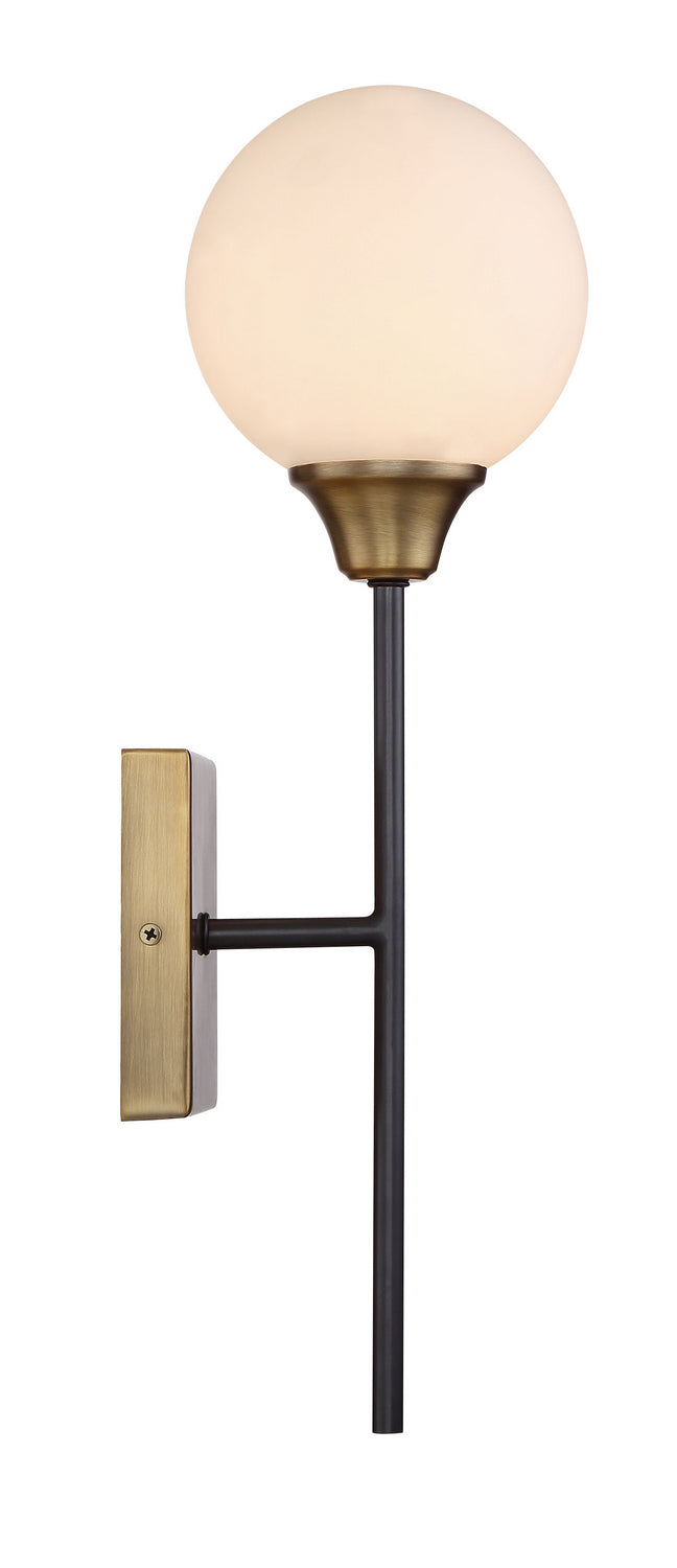 Meridian - M90003-79 - One Light Wall Sconce - Mscon - Oiled Rubbed Bronze with Natural Brass