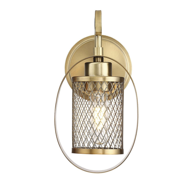 Meridian - M90015NB - One Light Wall Sconce - Mscon - Natural Brass
