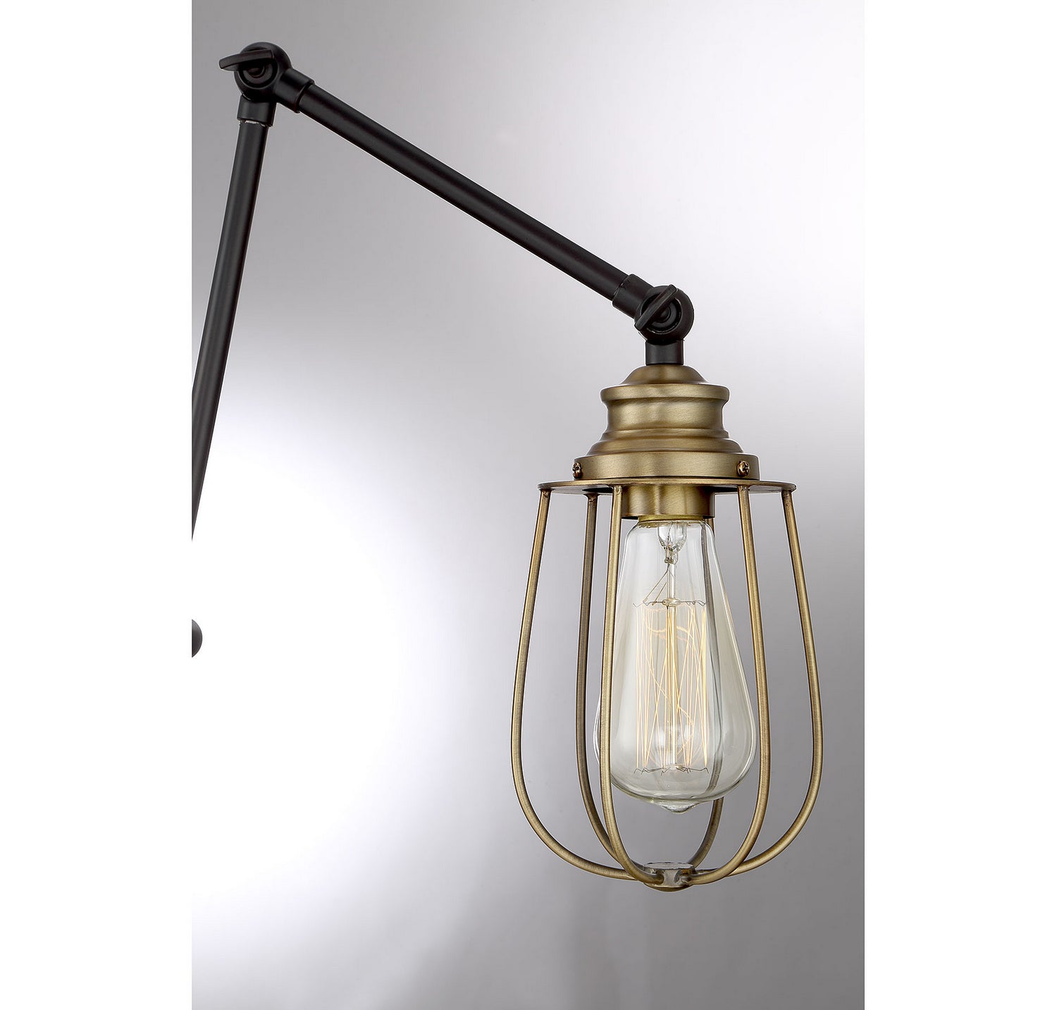 Meridian - M90022ORBNB - One Light Wall Sconce - Mscon - Oil Rubbed Bronze with Natural Brass