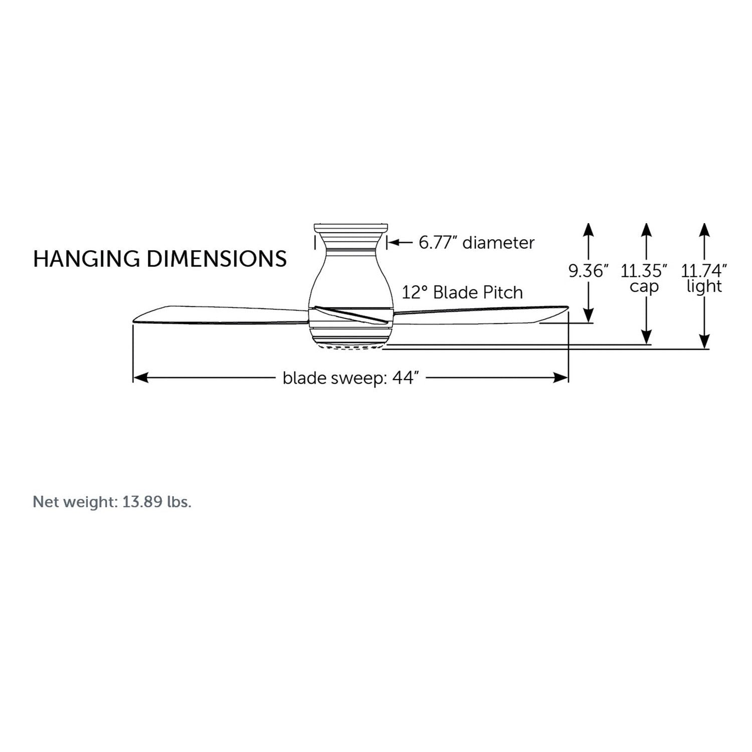 Fanimation - FPS8332BDZW - 44"Ceiling Fan - Hugh 44 - Dark Bronze