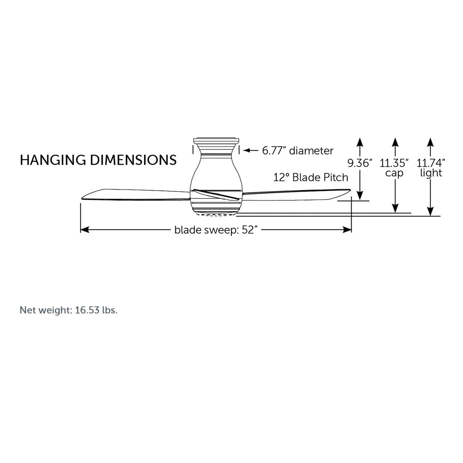 Fanimation - FPS8355BBNW - 52"Ceiling Fan - Hugh 52 - Brushed Nickel