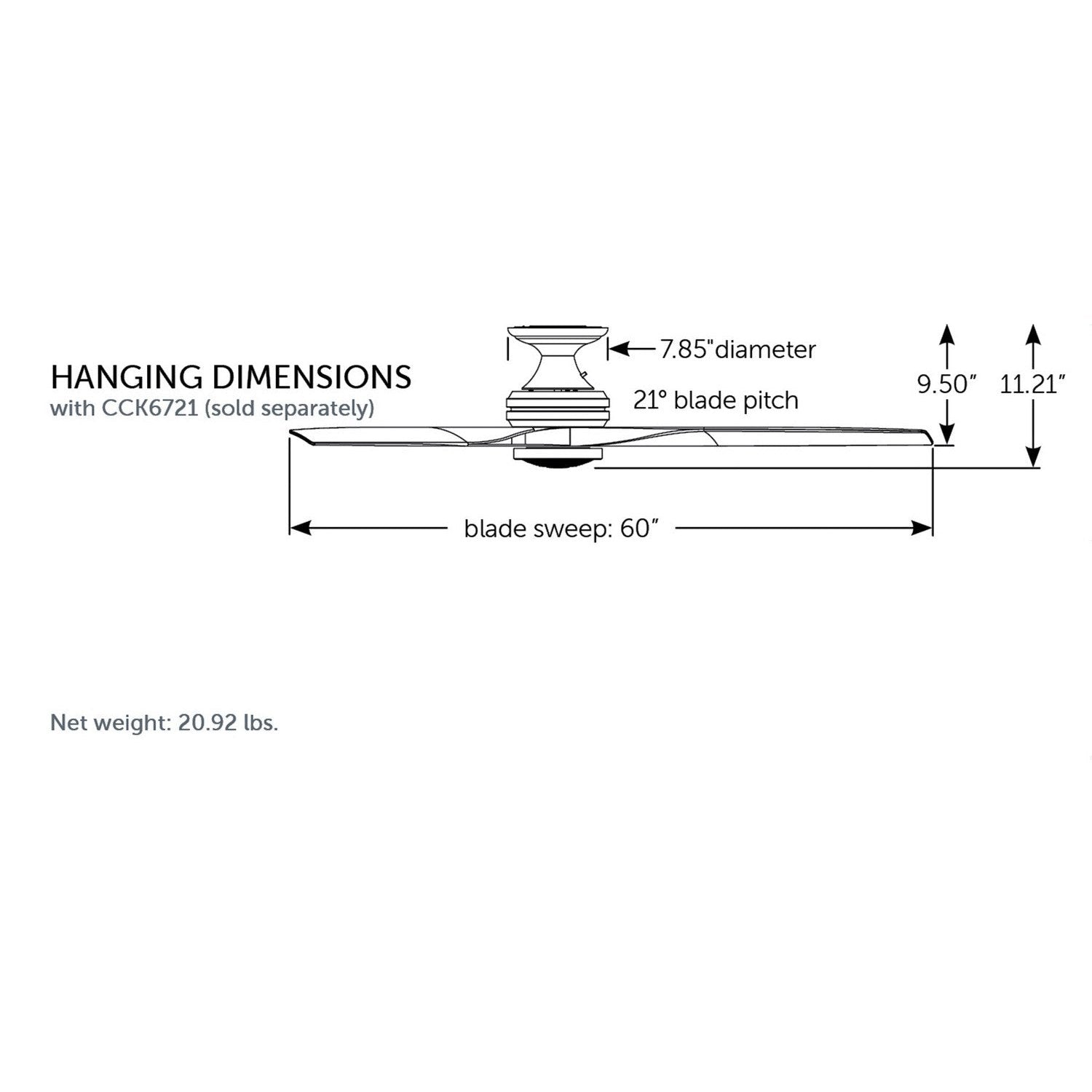 Fanimation - MA6721BGZ - Motor - Spitfire - Galvanized