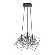 Artcraft - AC11118 - Three Light Chandelier - Artistry - Matte Black & Harvest Brass