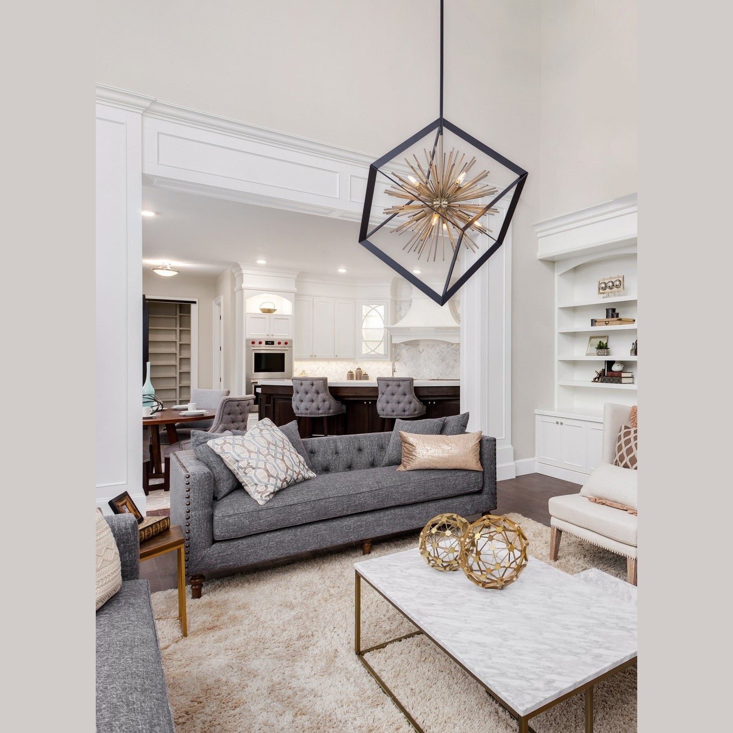 Artcraft - AC11441 - 12 Light Chandelier - Sunburst - Matte Black & Satin Brass