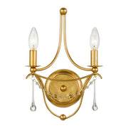 Crystorama - 422-GA - Two Light Wall Sconce - Metro - Antique Gold