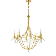 Crystorama - 428-GA - Eight Light Chandelier - Metro - Antique Gold