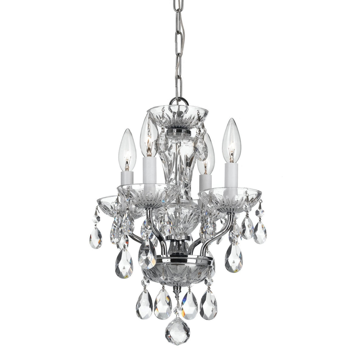 Crystorama - 5534-CH-CL-S - Four Light Chandelier - Welton - Polished Chrome