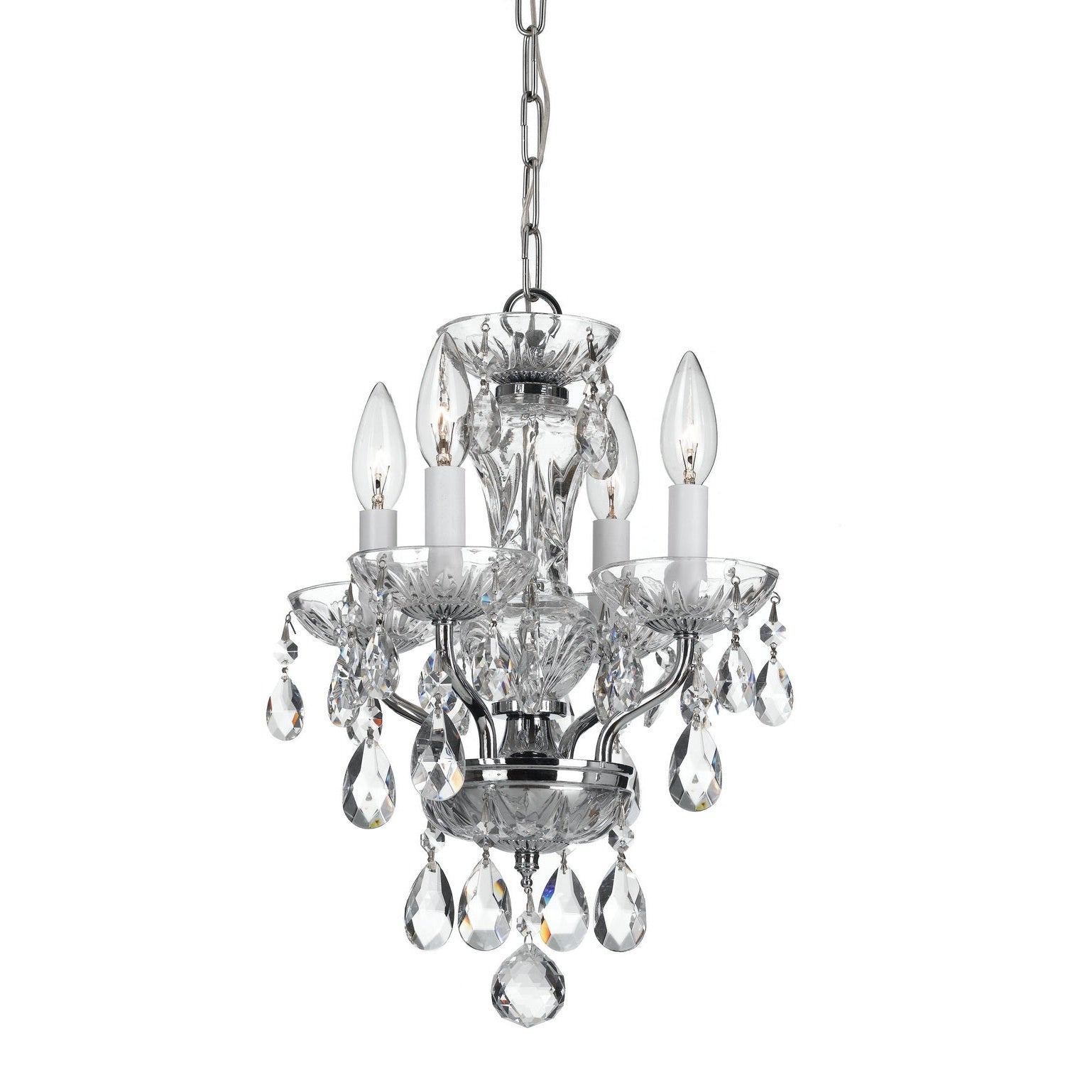 Crystorama - 5534-CH-CL-SAQ - Four Light Chandelier - Welton - Polished Chrome