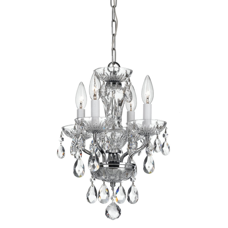 Crystorama - 5534-CH-CL-SAQ - Four Light Chandelier - Welton - Polished Chrome