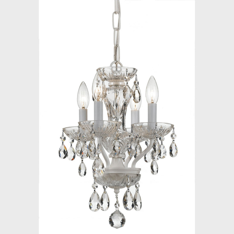 Crystorama - 5534-WW-CL-SAQ - Four Light Mini Chandelier - Welton - Wet White