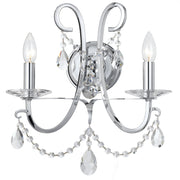 Crystorama - 6822-CH-CL-SAQ - Two Light Wall Sconce - Othello - Polished Chrome