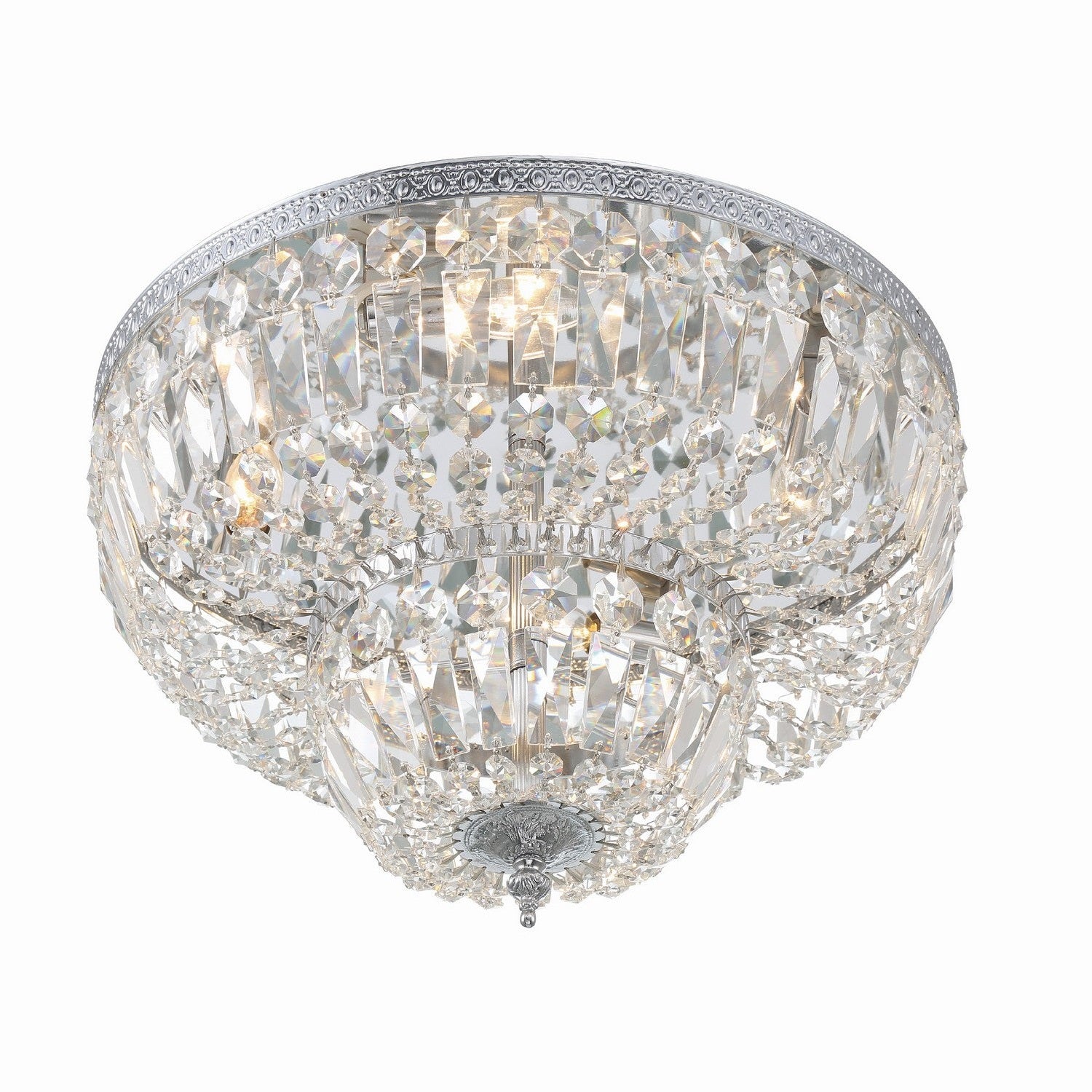 Crystorama - 718-CH-CL-MWP - Four Light Flush Mount - Ceiling Mount - Polished Chrome