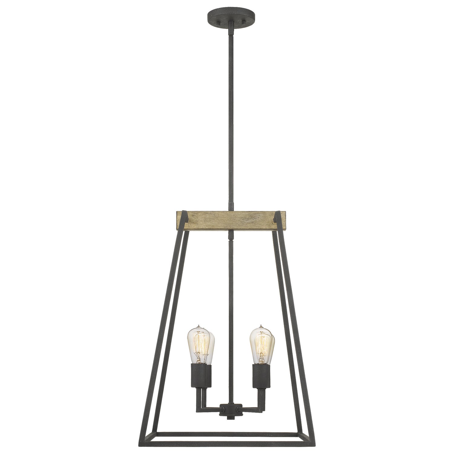 Quoizel - BRT5204GK - Four Light Foyer Pendant - Brockton - Grey Ash