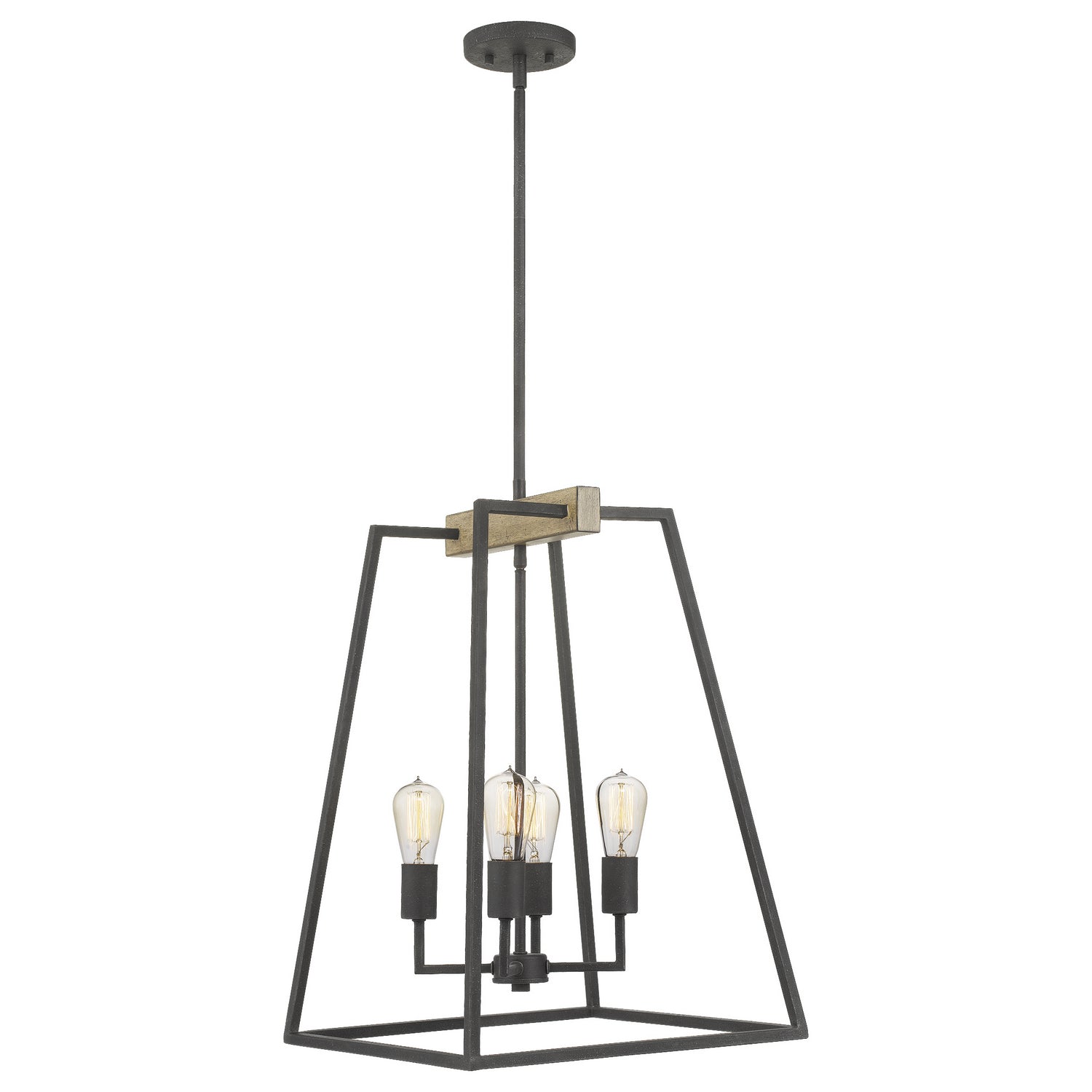 Quoizel - BRT5204GK - Four Light Foyer Pendant - Brockton - Grey Ash