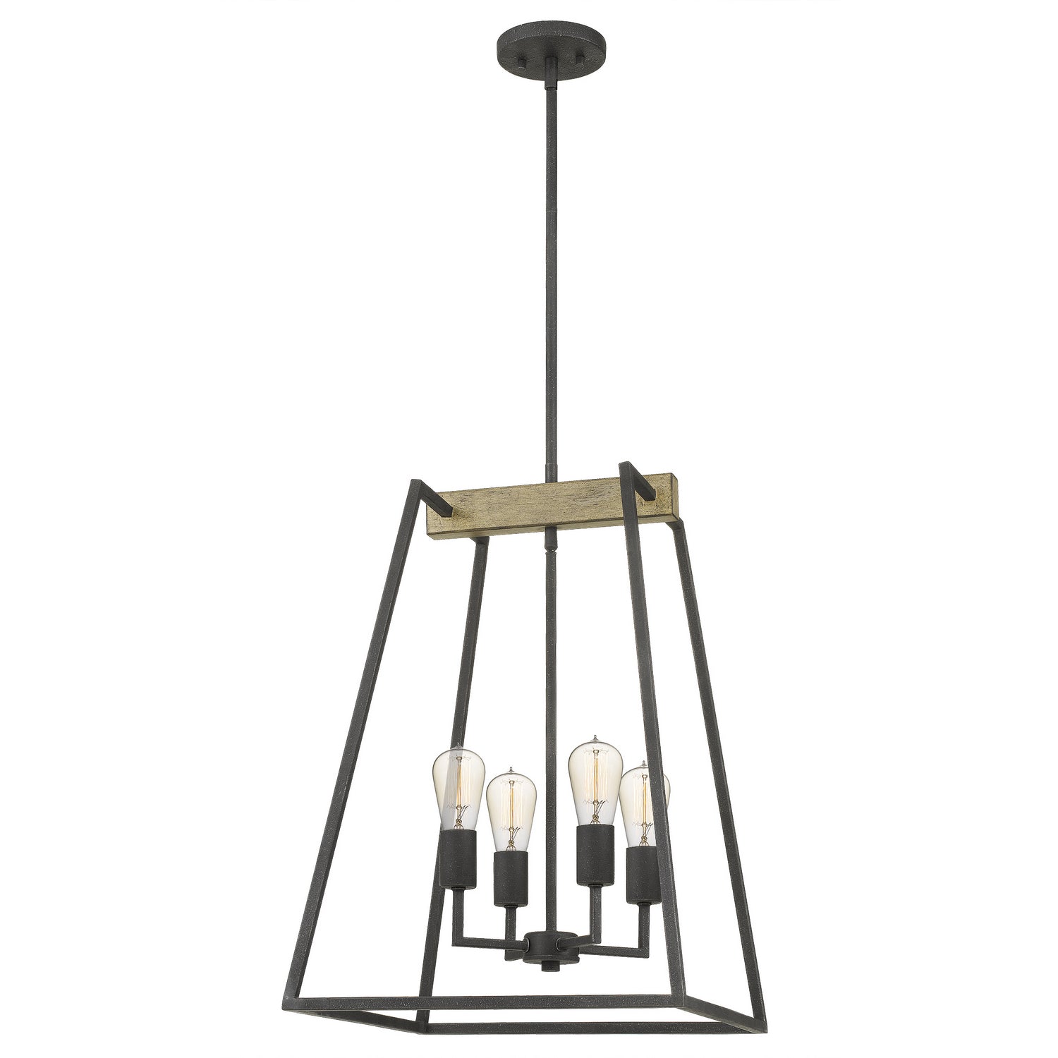 Quoizel - BRT5204GK - Four Light Foyer Pendant - Brockton - Grey Ash