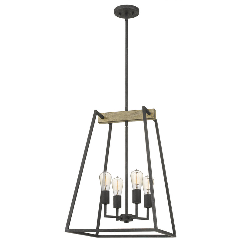 Quoizel - BRT5204GK - Four Light Foyer Pendant - Brockton - Grey Ash