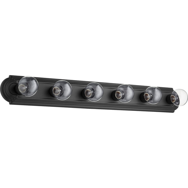 Quorum - 5049-6-69 - Six Light Vanity - 5049 Stepped Vanities - Textured Black