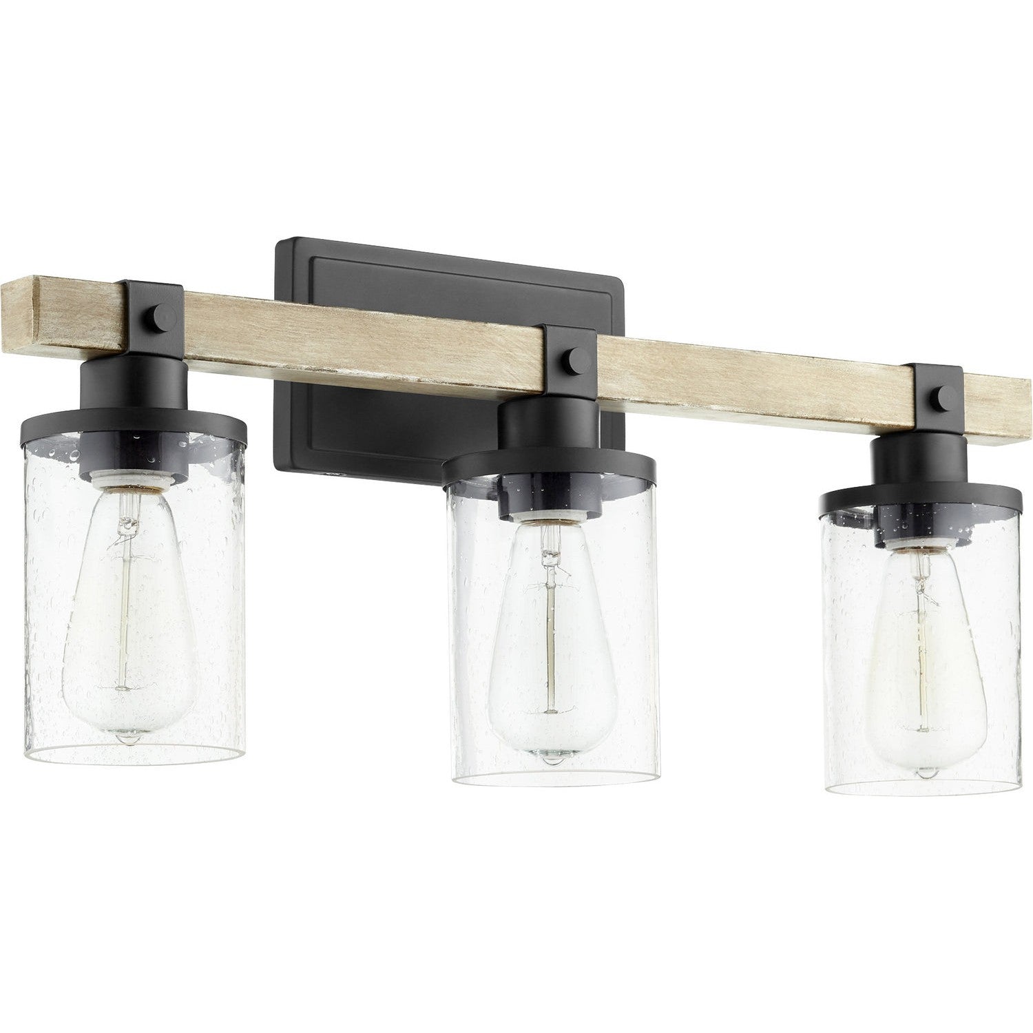 Quorum - 5189-3-69 - Three Light Vanity - Alpine - Textured Black w/ Driftwood finish