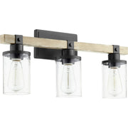 Quorum - 5189-3-69 - Three Light Vanity - Alpine - Textured Black w/ Driftwood finish