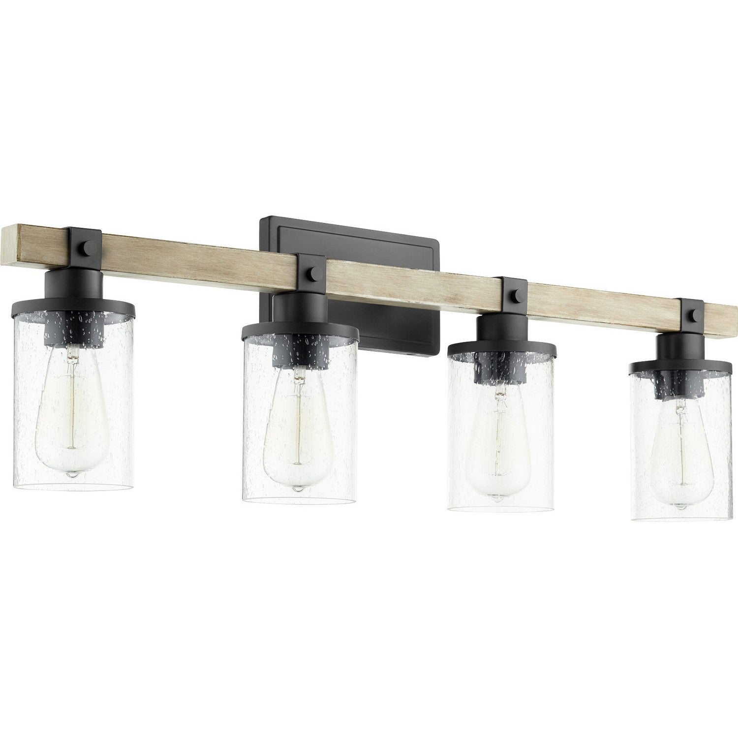 Quorum - 5189-4-69 - Four Light Vanity - Alpine - Textured Black w/ Driftwood finish