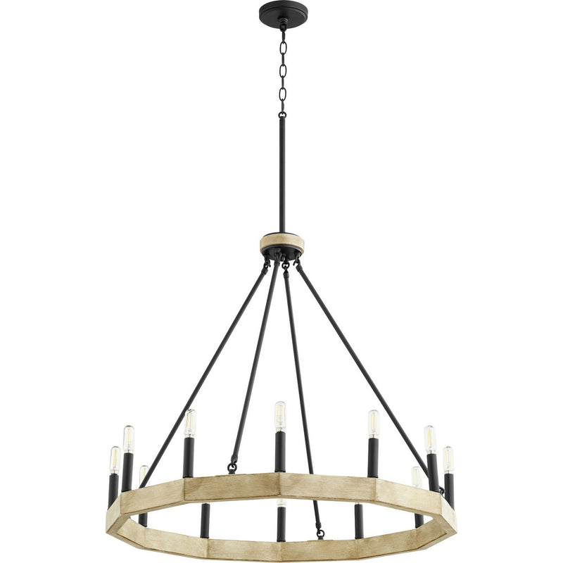 Quorum - 6189-12-69 - 12 Light Chandelier - Alpine - Textured Black w/ Driftwood finish
