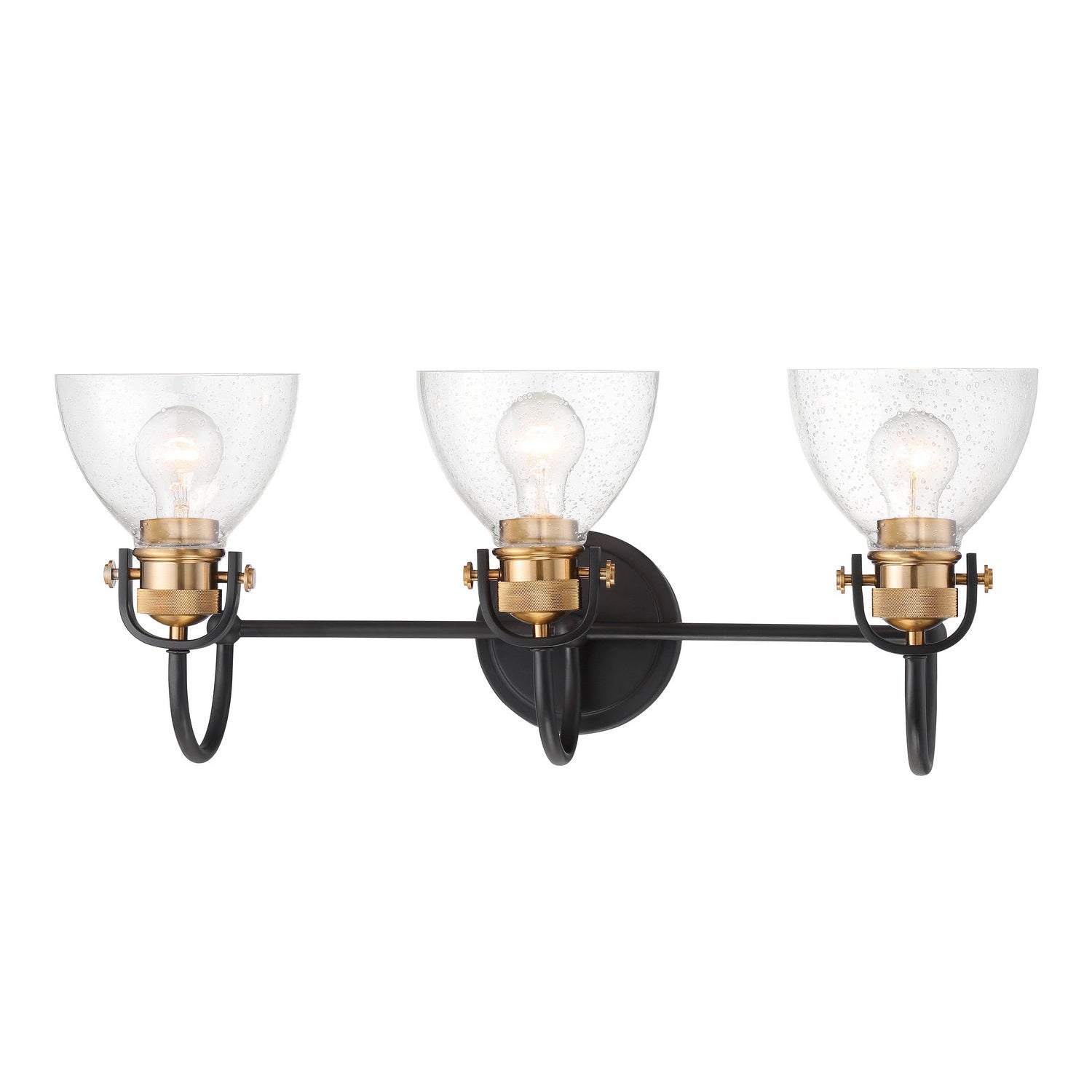 Minka-Lavery - 3363-416 - Three Light Bath - Monico - Bronze W/Natural Brushed Brass