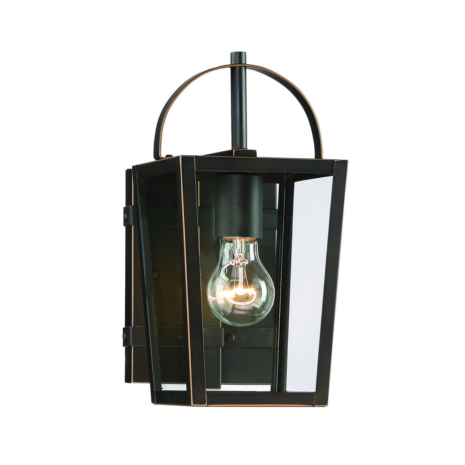 Minka-Lavery - 72721-143C - One Light Outdoor Lantern - Rangeline - Oil Rubbed Bronze W/ Gold High