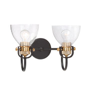 Minka-Lavery - 3362-416 - Two Light Bath - Monico - Bronze W/Natural Brushed Brass