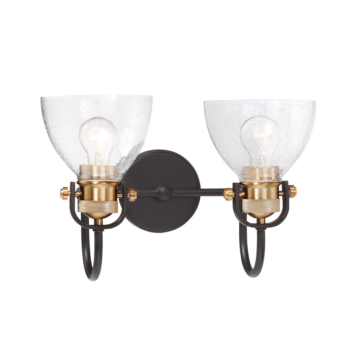 Minka-Lavery - 3362-416 - Two Light Bath - Monico - Bronze W/Natural Brushed Brass