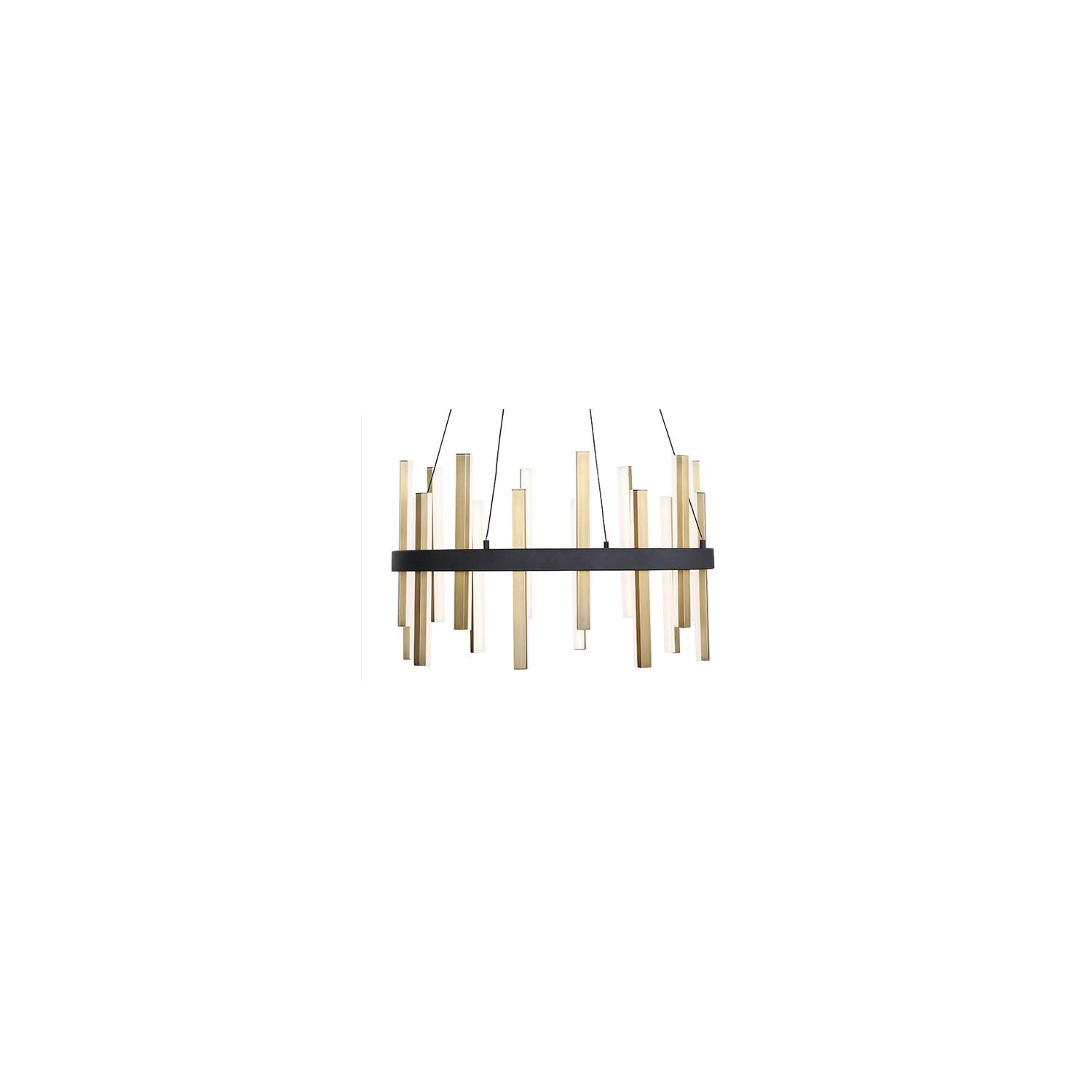 Modern Forms - PD-87924-BK/AB - LED Chandelier - Harmonix - Black & Aged Brass