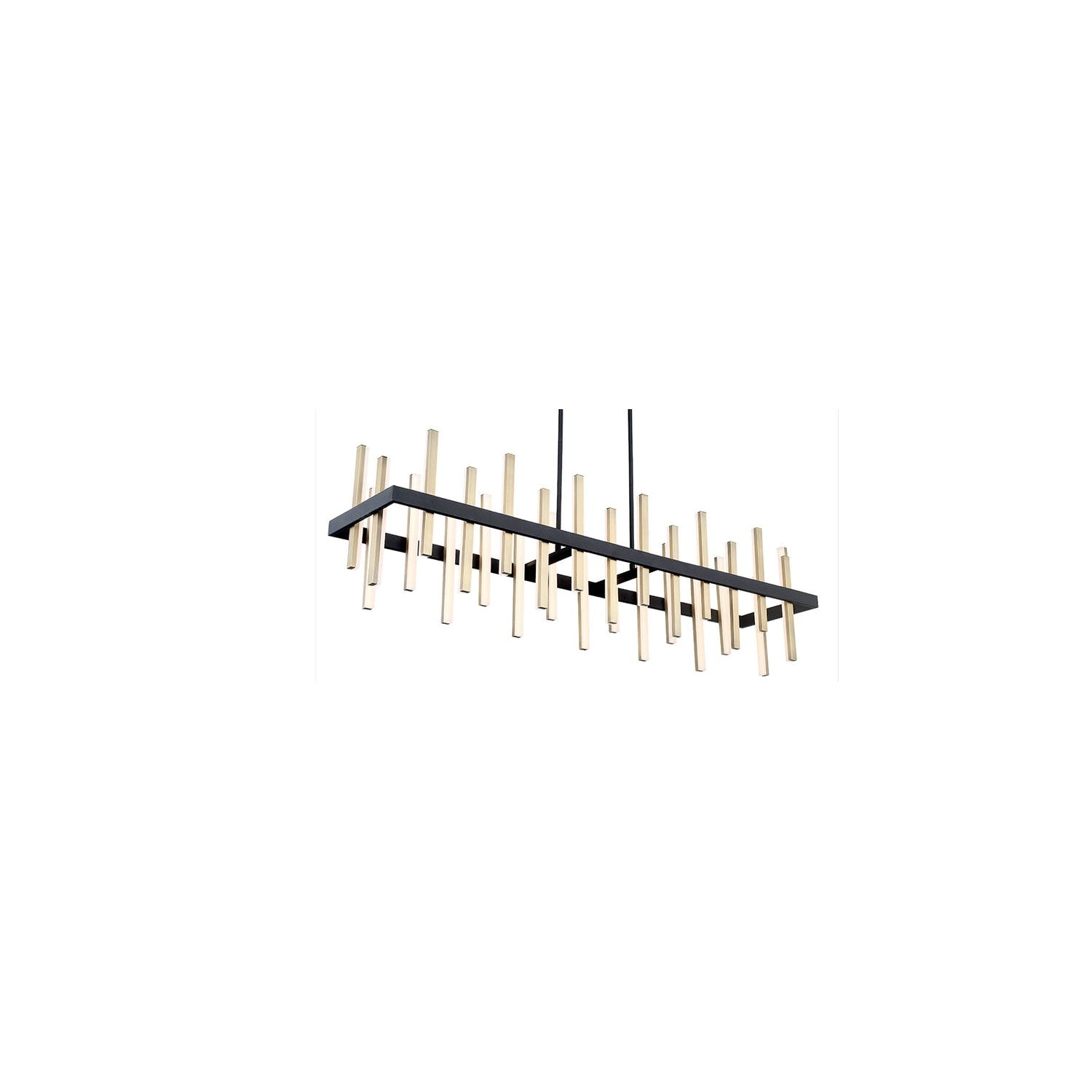 Modern Forms - PD-87956-BK/AB - LED Linear Pendant - Harmonix - Black & Aged Brass