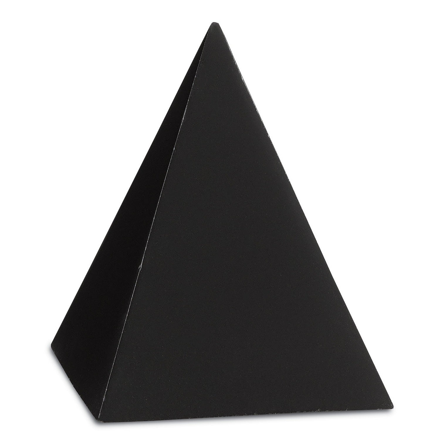 Currey and Company - 1200-0046 - Concrete Pyramid - Black Concrete Collection - Black