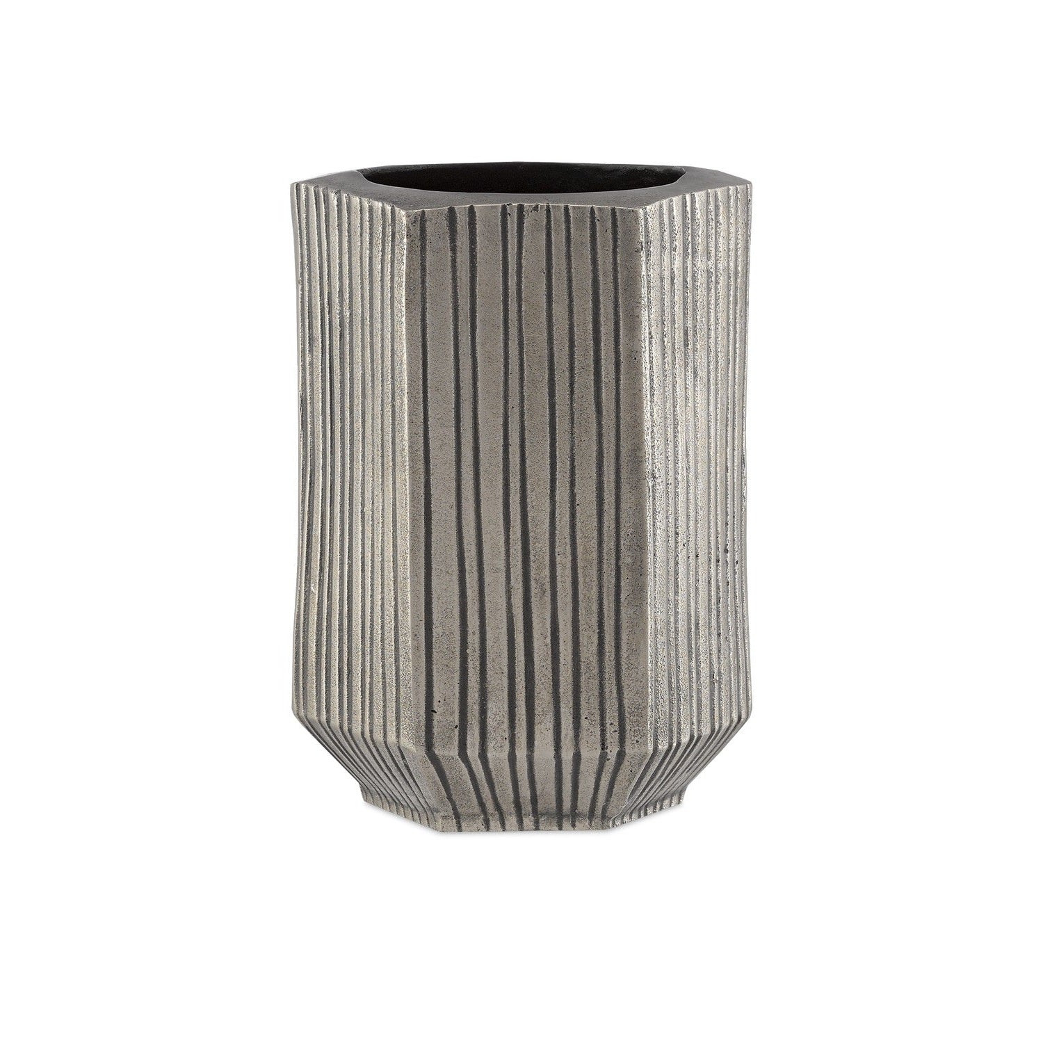 Currey and Company - 1200-0106 - Vase - Nickel Antique