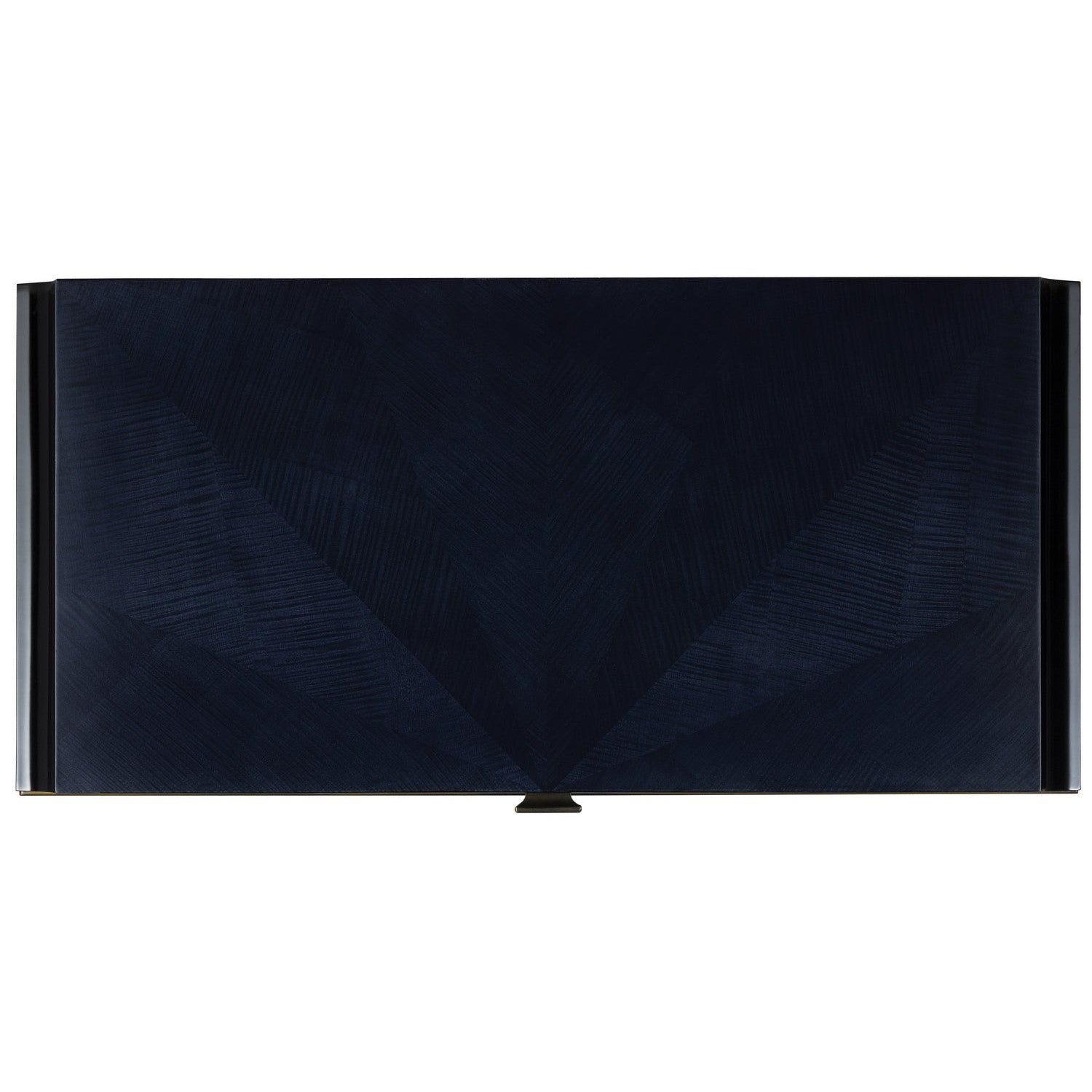 Currey and Company - 3000-0123 - Desk - Kallista Collection - Dark Sapphire/Caviar Black/Antique Brass