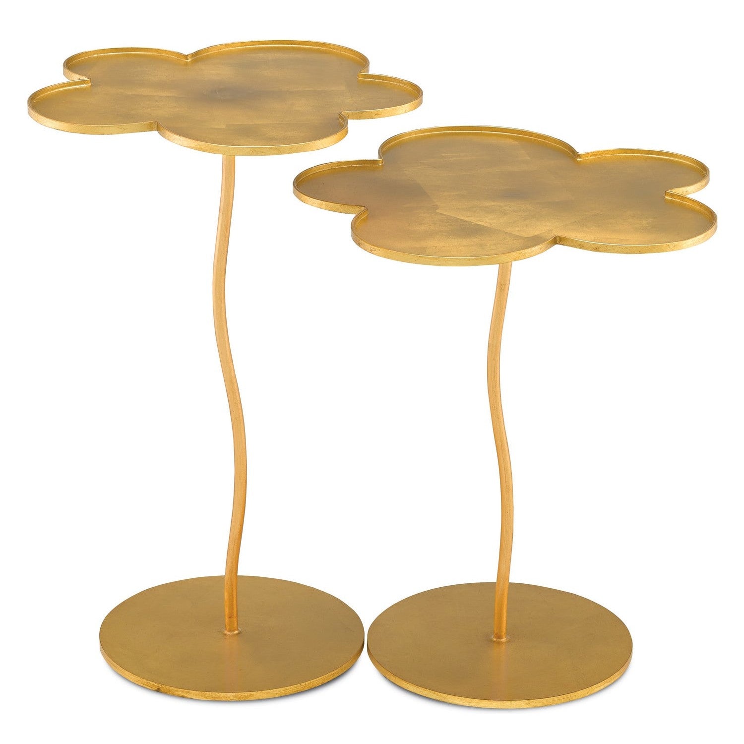 Currey and Company - 4000-0068 - Accent Table - Fleur Collection - Gold Leaf