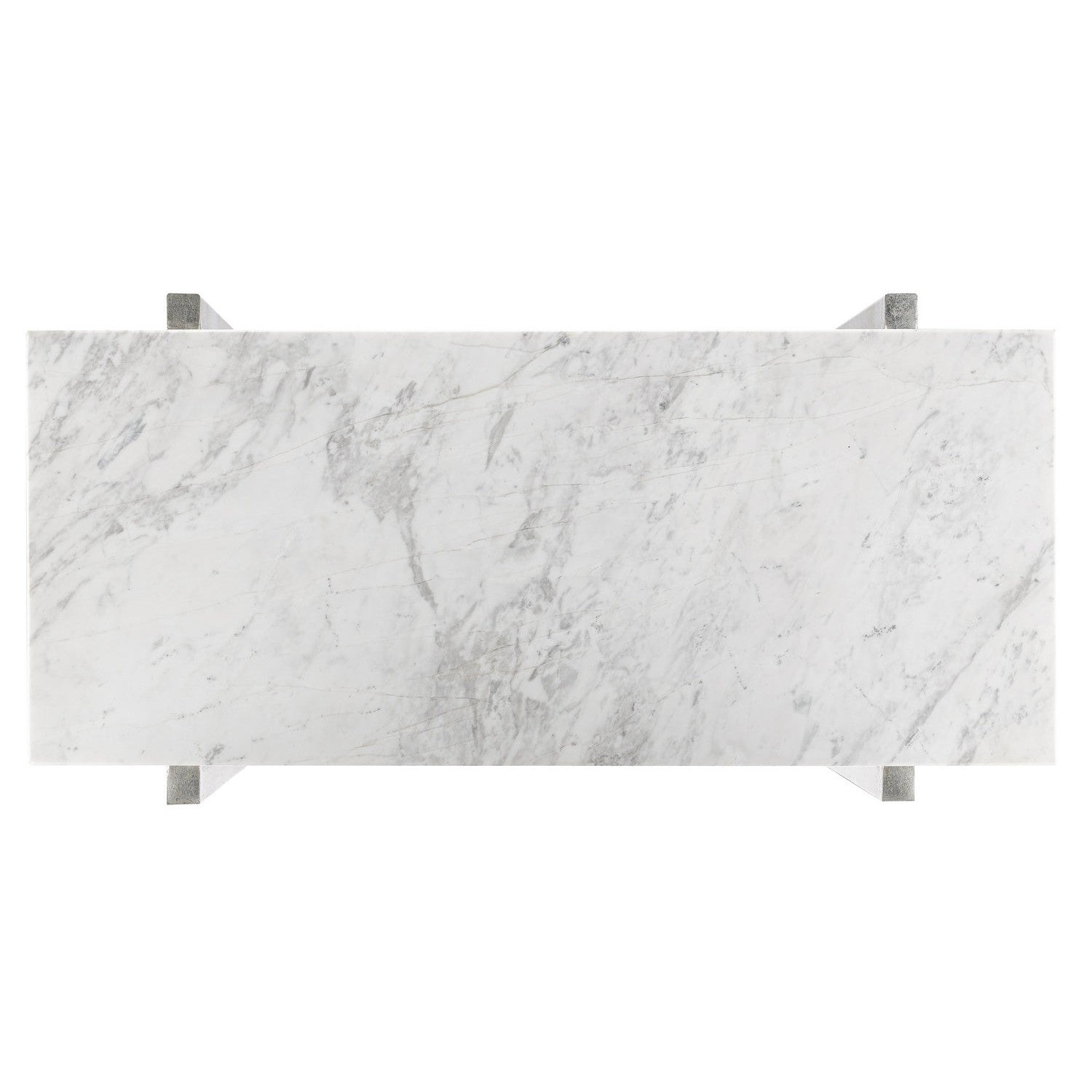 Currey and Company - 4000-0070 - Accent Table - Silver Leaf/White