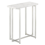 Currey and Company - 4000-0070 - Accent Table - Silver Leaf/White