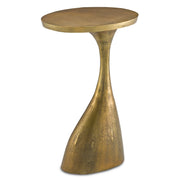 Currey and Company - 4000-0074 - Accent Table - Ishaan Collection - Antique Brass