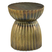 Currey and Company - 4000-0075 - Table/Stool - Rasi Collection - Antique Brass